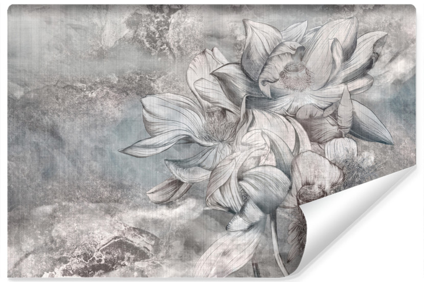 Fototapeta Abstrakcyjny Kwiat Na Betonie Mural 90x60cm, 602687
