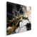 Inny kolor wybarwienia: Obraz Abstrakcyjny Czarno-Biały Marmur Ze Złotem 90x90cm