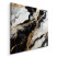 Inny kolor wybarwienia: Obraz Czarno-Biały Marmur Z Elementami Złota 70x70cm