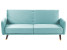 Inny kolor wybarwienia: Sofa rozkładana welurowa jasnoniebieska SENJA