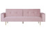 Inny kolor wybarwienia: Sofa rozkładana welurowa różowa VISNES