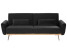 Inny kolor wybarwienia: Sofa rozkładana welurowa czarna EINA