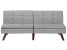 Inny kolor wybarwienia: Sofa rozkładana jasnoszara RONNE