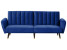 Inny kolor wybarwienia: Sofa rozkładana welurowa ciemnoniebieska VIMMERBY