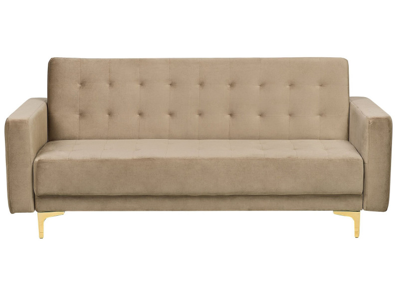 Sofa z funkcją spania kanapa beżowa, 613382