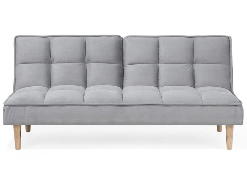 Sofa kanapa rozkładana 3-osobowa jasnoszara, 613389