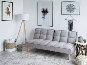 Sofa kanapa rozkładana 3-osobowa jasnoszara