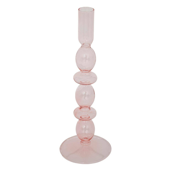 Świecznik na długą świecę, szklany, 25,7 cm, 613501