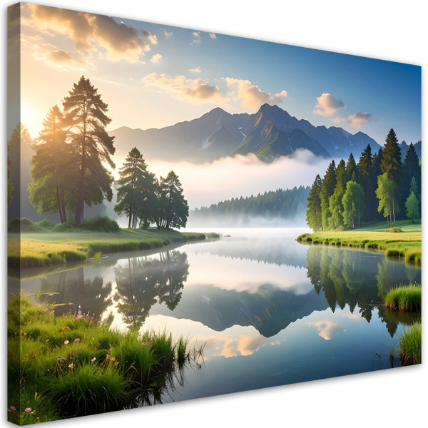 Obraz do salonu sypialni biura, Krajobraz jezioro góry natura 60x40, 6143979