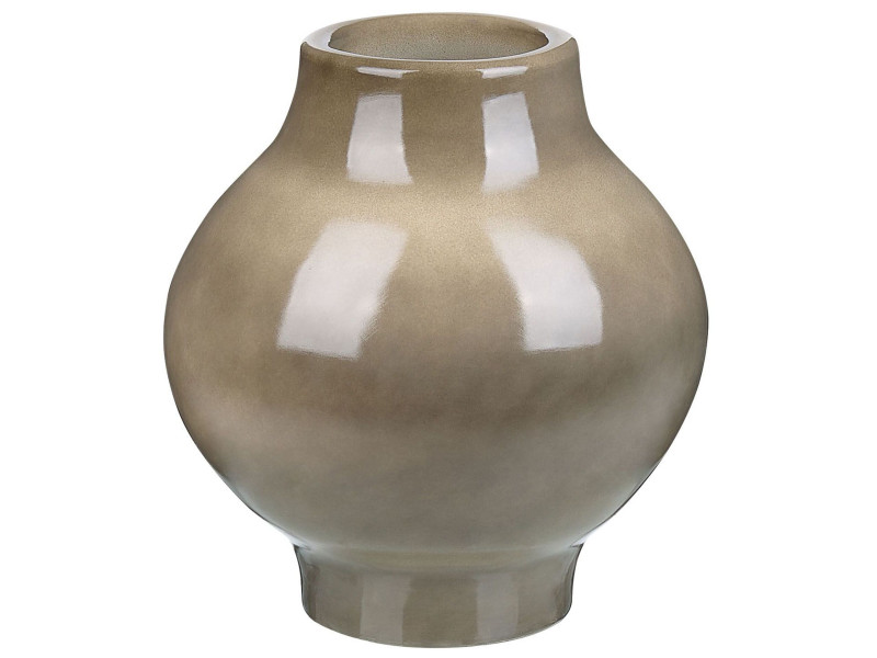 Dekoracyjny wazon z terakoty beżowoszary, 615706