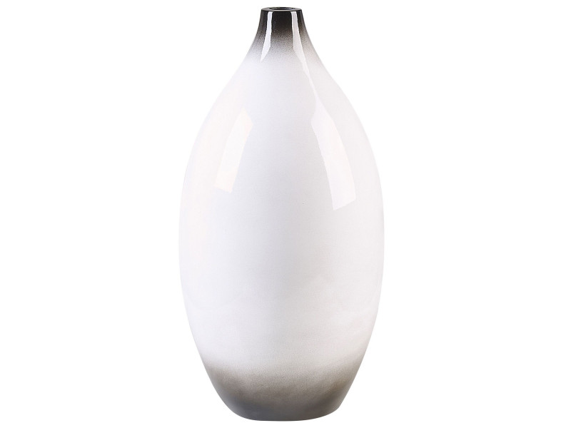Dekoracyjny wazon z terakoty biały 46 cm, 616260