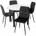 Produkt: Zestaw stół i krzesła HARRY i 4 krzesła PERU Czarne