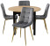 Produkt: Zestaw stół i krzesła Harry Riviera Czarny i 4x YORK Szary