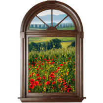 Produkt: Wyrwa w ścianie malowniczy pejzaż naklejka dziura 3D 89x130