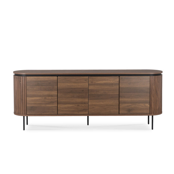 Komoda Duża z Lamelami Drewniana Do Salonu Sypialni Loft Dębowa BECK 200 cm, 6229695