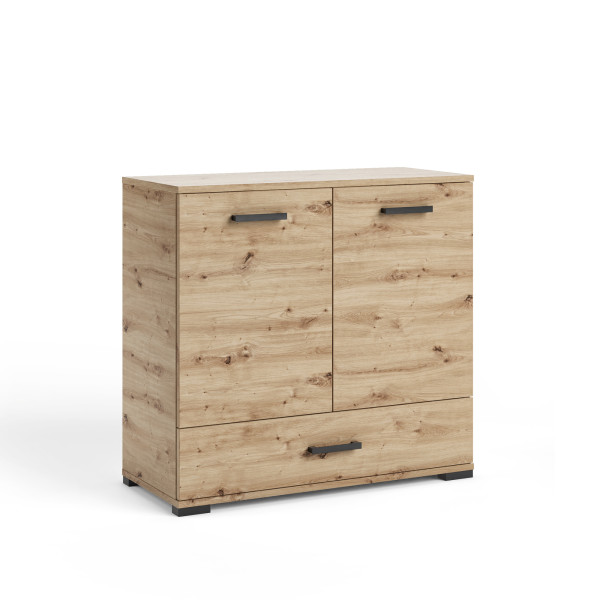 Komoda FELIX 1 dąb artisan 90 cm z szufladą i drzwiczkami, 6250423