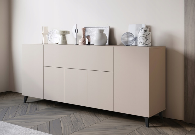 Nowoczesna komoda 180cm do salonu na nóżkach kaszmirowy beż minimalistyczna, 6256863