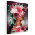 Inny kolor wybarwienia: Obraz Portret Kobiety z Różami i Liśćmi 40x50cm