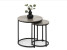 Zestaw eleganckich stolików do kawy 2w1 z betonu Karel S czarna noga, 6342483