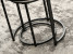 Zestaw eleganckich stolików do kawy 2w1 z betonu Karel S czarna noga, 6342488