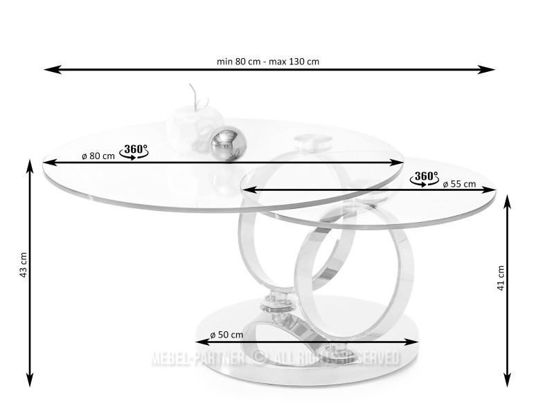 Stolik kawowy z półką białe drewno na złotych nogach okrągły 60 cm RENNE-S, 6378306