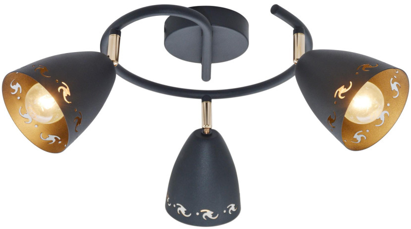 Lampa sufitowa szaro-złota COTY 3xE14x40W wym: 19x49x49 cm Candellux, 6431985
