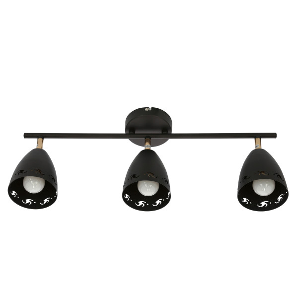 Lampa sufitowa czarno-złota COTY 3xE14x40W wym: 20x70x10 cm Candellux, 6431996