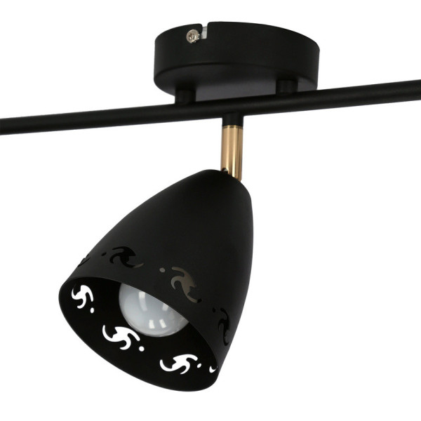 Lampa sufitowa czarno-złota COTY 3xE14x40W wym: 20x70x10 cm Candellux, 6432005