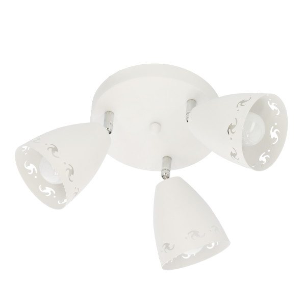 Lampa sufitowa biała COTY 3xE14x40W wym: 16x38x38 cm Candellux, 6432104