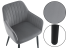 Krzesło tapicerowane velvet szare MARIA3 paski loft glamour do salonu, 6455341