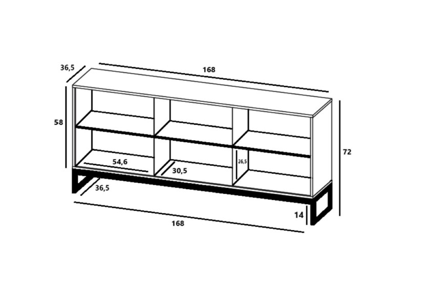 Komoda RTV Glamour Nowoczesna Szafka RTV Kaszmir MAT 168 cm, 6485991