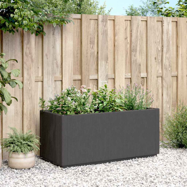 Donica Ogrodowa Szara Plastikowa Doniczka Na Ogród 80x36x35 cm, 6505859