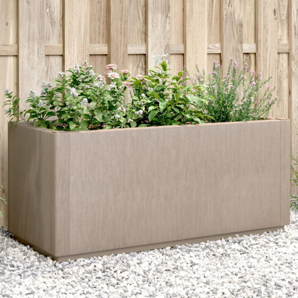 Donica Ogrodowa Doniczka Skrzynia Plastikowa Brązowa 80x36x35 cm, 6506497