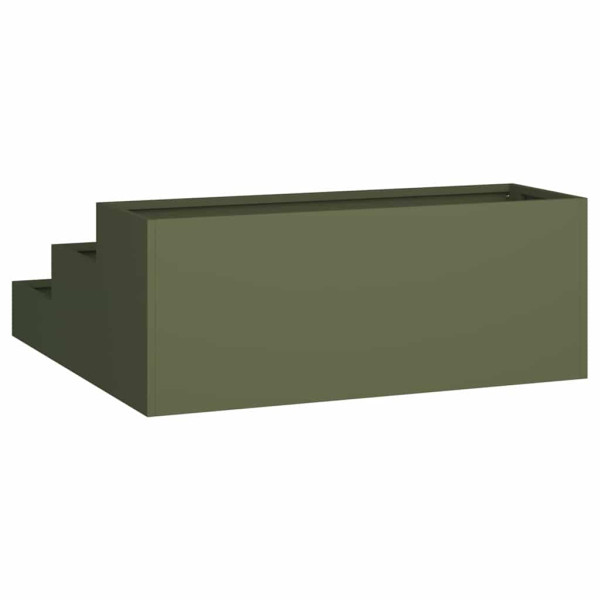 Doniczka Ogrodowa Stalowa Oliwkowa Zielona Donica 90 x 90 x 35 cm, 6506615