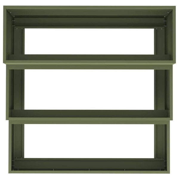 Doniczka Ogrodowa Stalowa Oliwkowa Zielona Donica 90 x 90 x 35 cm, 6506618