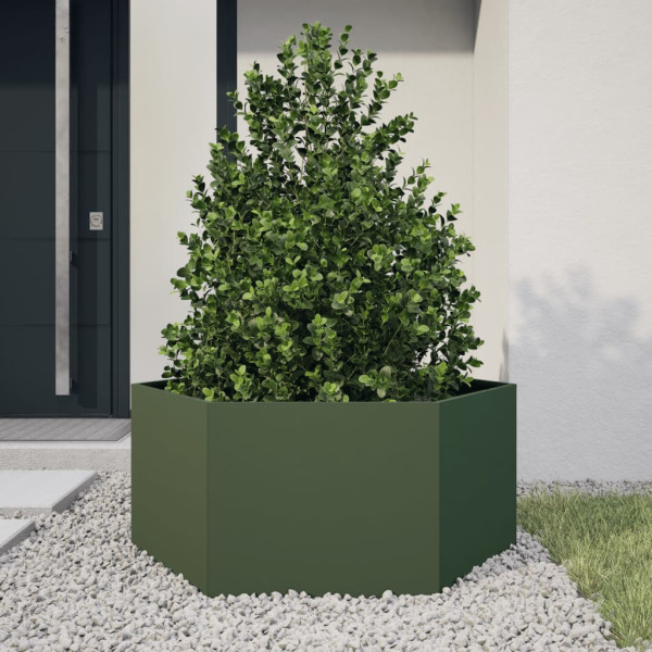 Donica Ogrodowa Doniczka Oliwkowa Stalowa 104x90x45 cm, 6506776