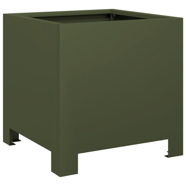 2x Donica Ogrodowa Doniczka Oliwkowa Stalowa 30x30x30 cm, 6506925