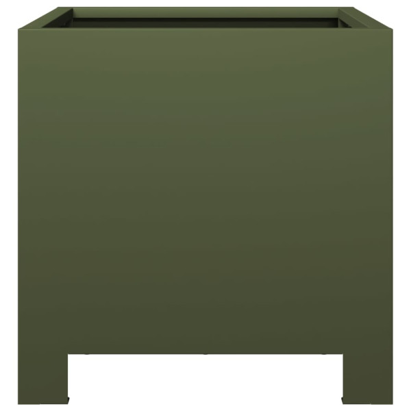 2x Donica Ogrodowa Doniczka Oliwkowa Stalowa 30x30x30 cm, 6506926