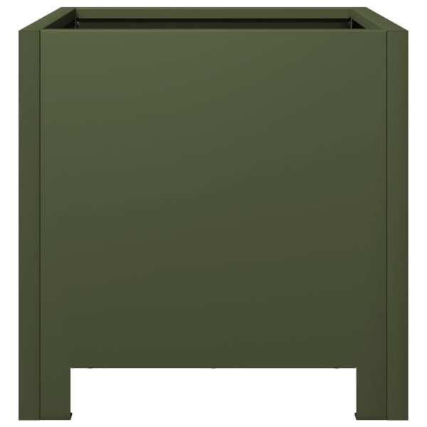 2x Donica Ogrodowa Doniczka Oliwkowa Stalowa 30x30x30 cm, 6506927
