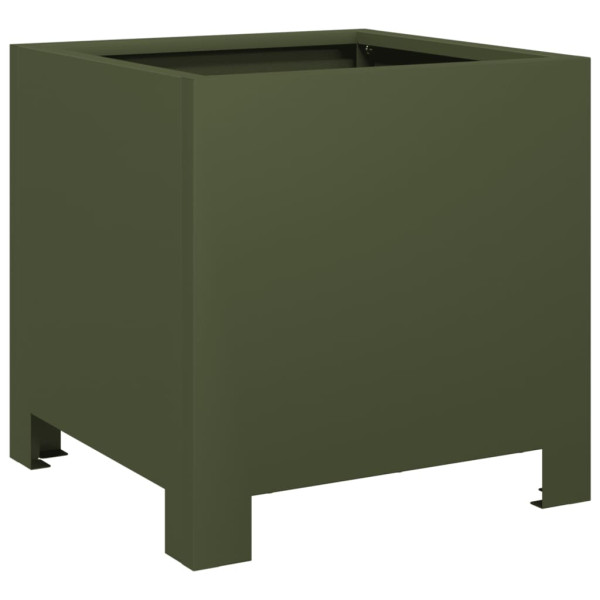2x Donica Ogrodowa Doniczka Oliwkowa Stalowa 30x30x30 cm, 6506928