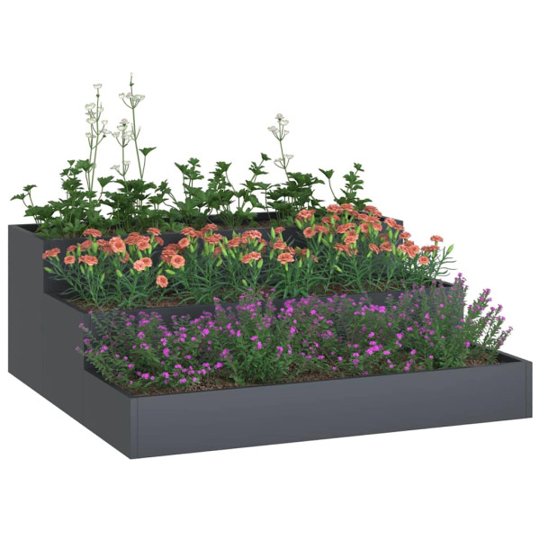 Donica Ogrodowa Stalowa Szara Doniczka 90 x 90 x 35 cm, 6507477