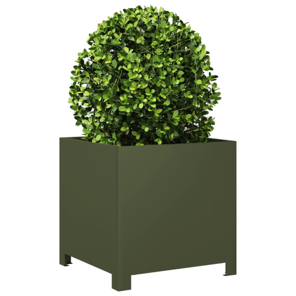 Donica Ogrodowa Doniczka Oliwkowa Stalowa 40x40x40 cm, 6507577
