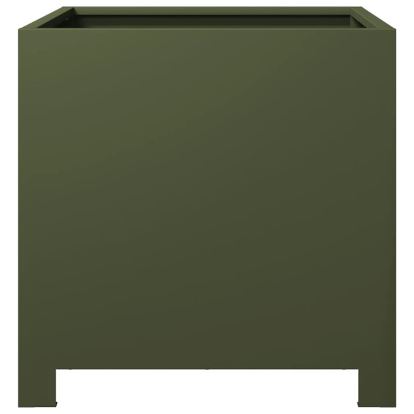 Donica Ogrodowa Doniczka Oliwkowa Stalowa 40x40x40 cm, 6507578