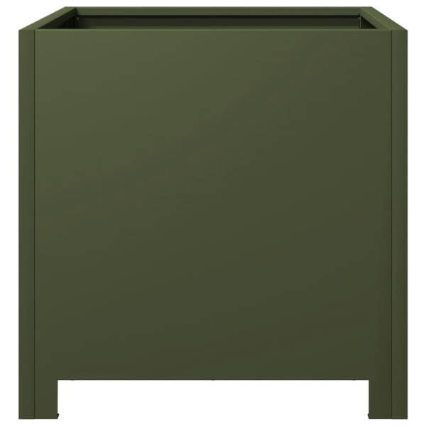 Donica Ogrodowa Doniczka Oliwkowa Stalowa 40x40x40 cm, 6507579