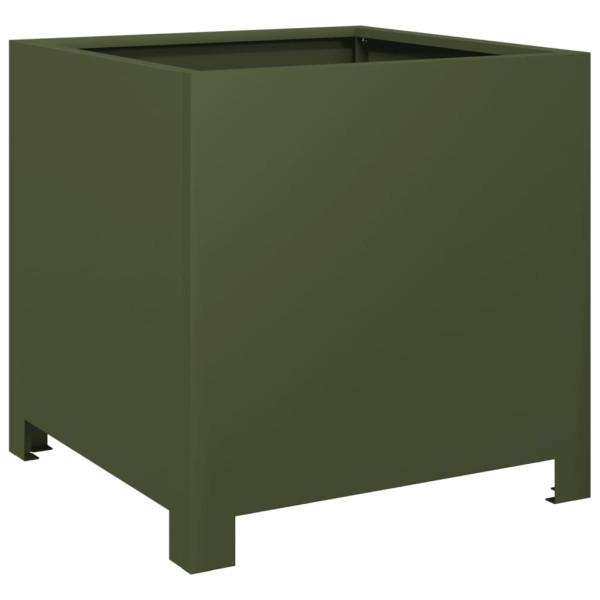Donica Ogrodowa Doniczka Oliwkowa Stalowa 40x40x40 cm, 6507580