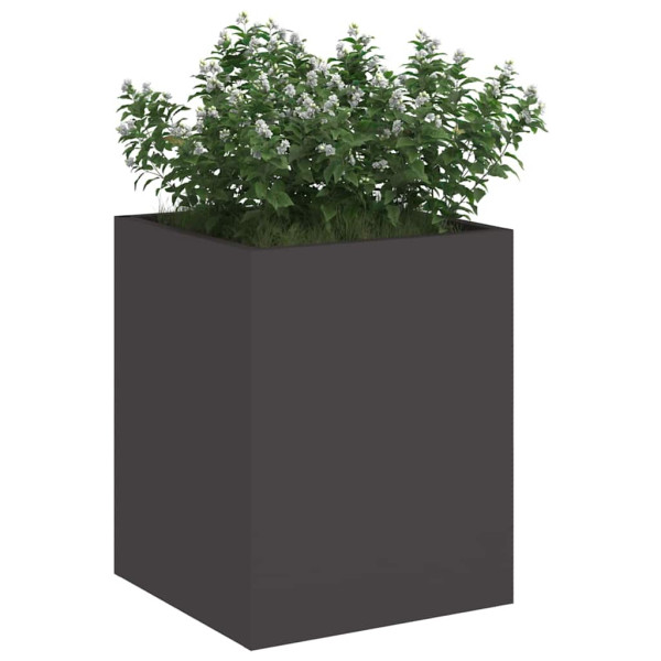 Donica Ogrodowa Czarna Stalowa Doniczka 32 x 32 x 40 cm, 6507749