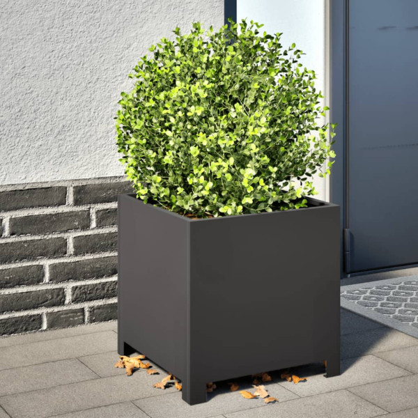 Donica Ogrodowa Czarna Stalowa Doniczka 40x40x40 cm, 6507775