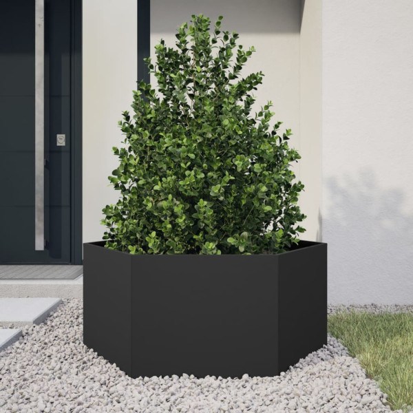 Donica Ogrodowa Czarna Stalowa Doniczka 104x90x45 cm, 6508030