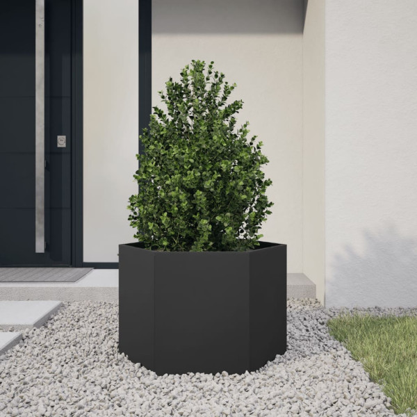 Donica Ogrodowa Czarna Stalowa Doniczka 69x60x45 cm, 6509047