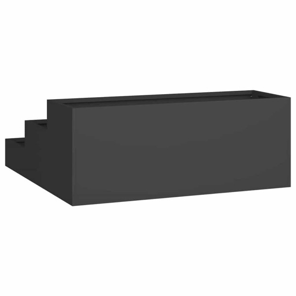 Donica Ogrodowa Czarna Stalowa Doniczka 90 x 90 x 35 cm, 6509559